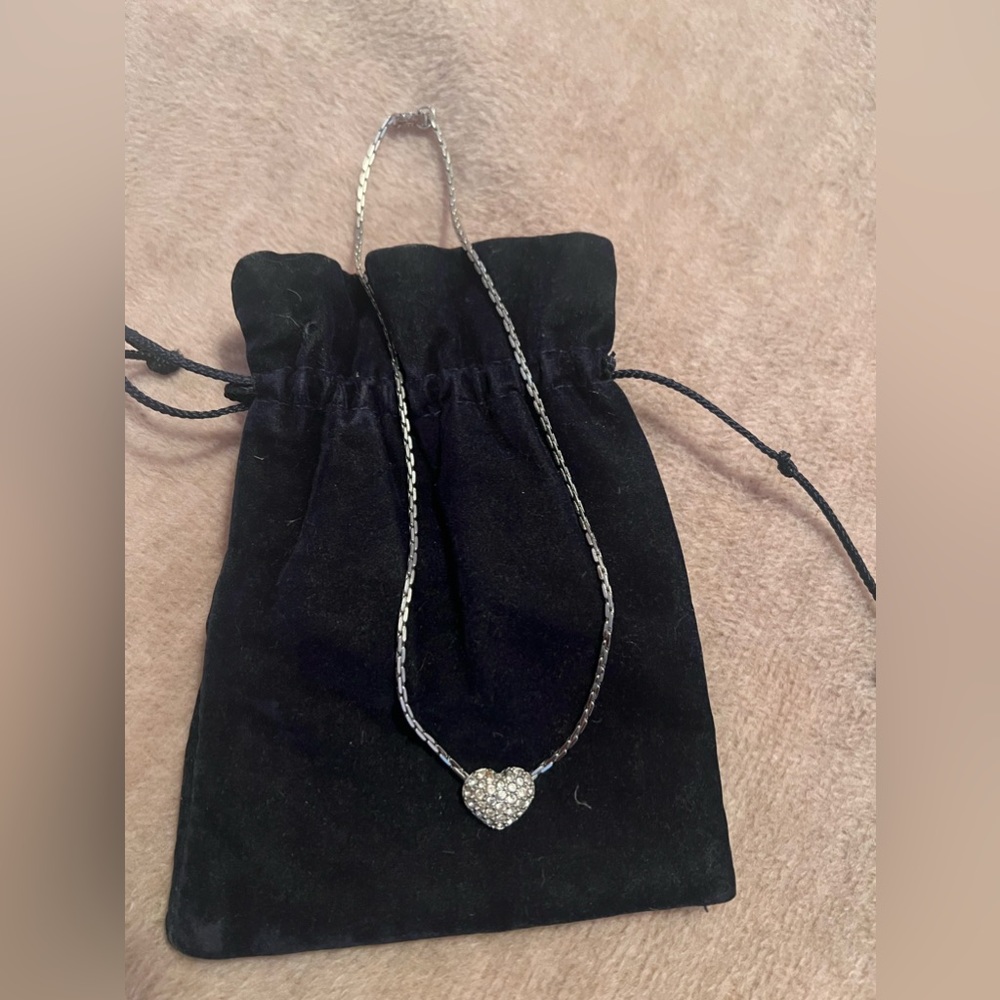 Pre-Owned-Swarovski Heart Necklace